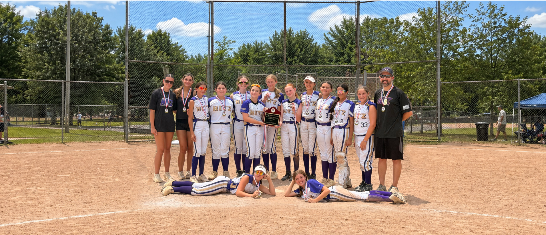 12u Team photo with tournament medals